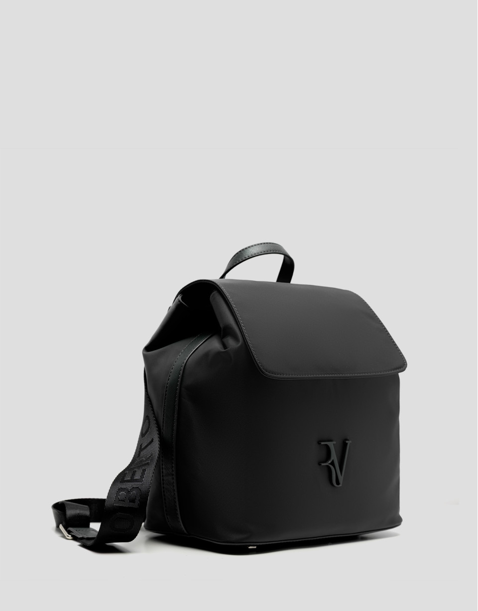 Violeta backpack in black nylon - Woman | Roberto Verino