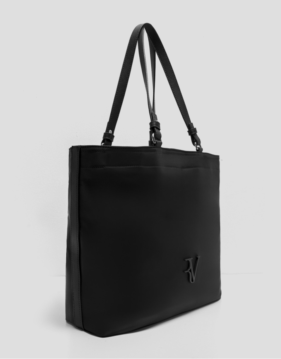 Violeta black nylon shopper bag - Woman | Roberto Verino
