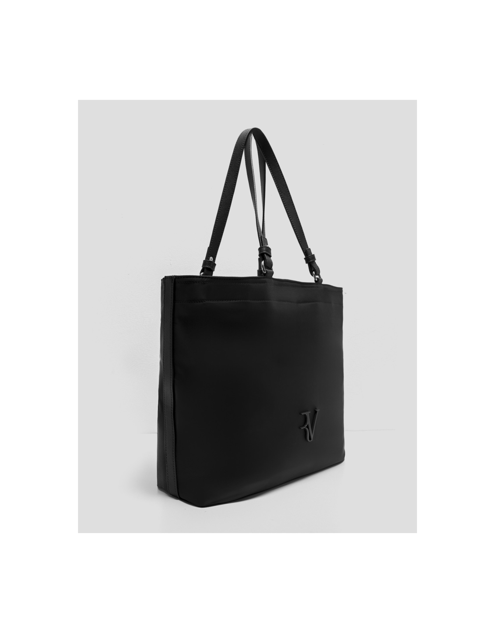Bolso shopper Violeta nailon negro - Mujer | Roberto Verino