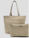 Violeta beige nylon shopper bag - Woman | Roberto Verino