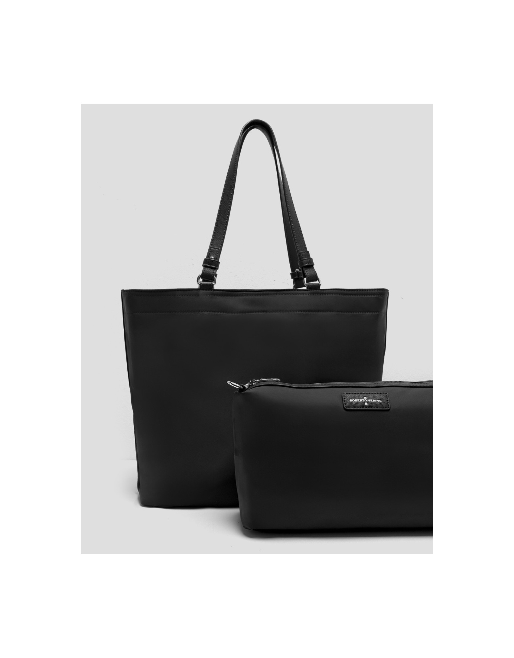 Violeta black nylon shopper bag - Woman | Roberto Verino