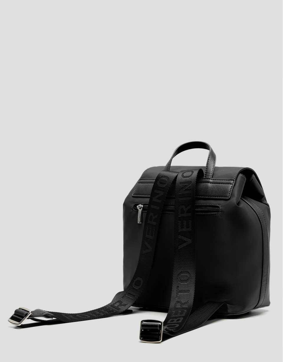 Mochila Violeta nailon negro - Mujer - PV2026 | Roberto Verino
