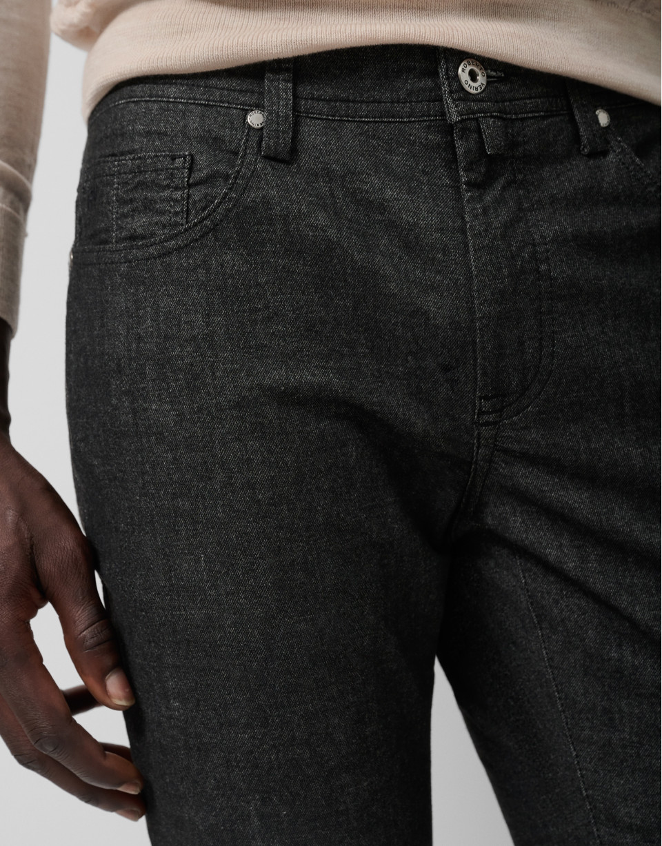 Men's slim-fit dark grey jeans - Man - AW2025 | Roberto Verino
