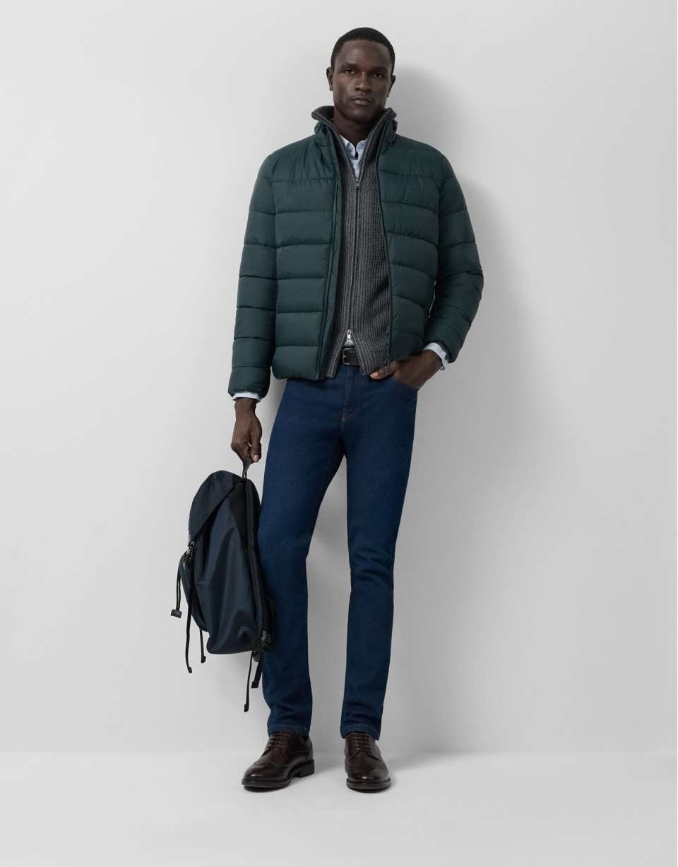 Dark green padded technical jacket - Man | Roberto Verino