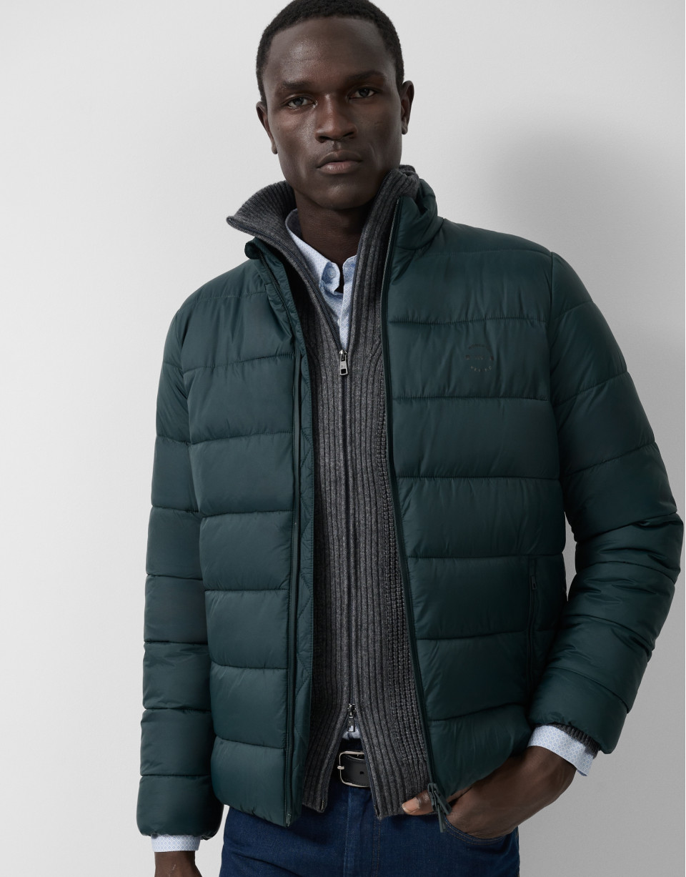 Dark green padded technical jacket - Man | Roberto Verino