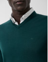 Dark green V-neck sweater - Man - AW2025 | Roberto Verino