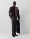 Plum and ecru fantasy sweater - Man - AW2025 | Roberto Verino