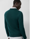 Jersey cuello pico color verde oscuro - Hombre | Roberto Verino