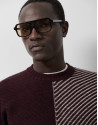 Plum and ecru fantasy sweater - Man - AW2025 | Roberto Verino