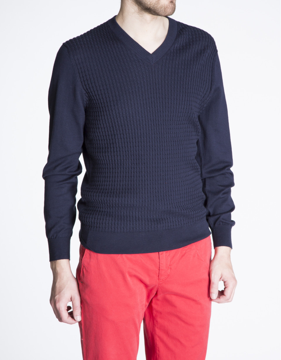 Jersey navy punto estructura