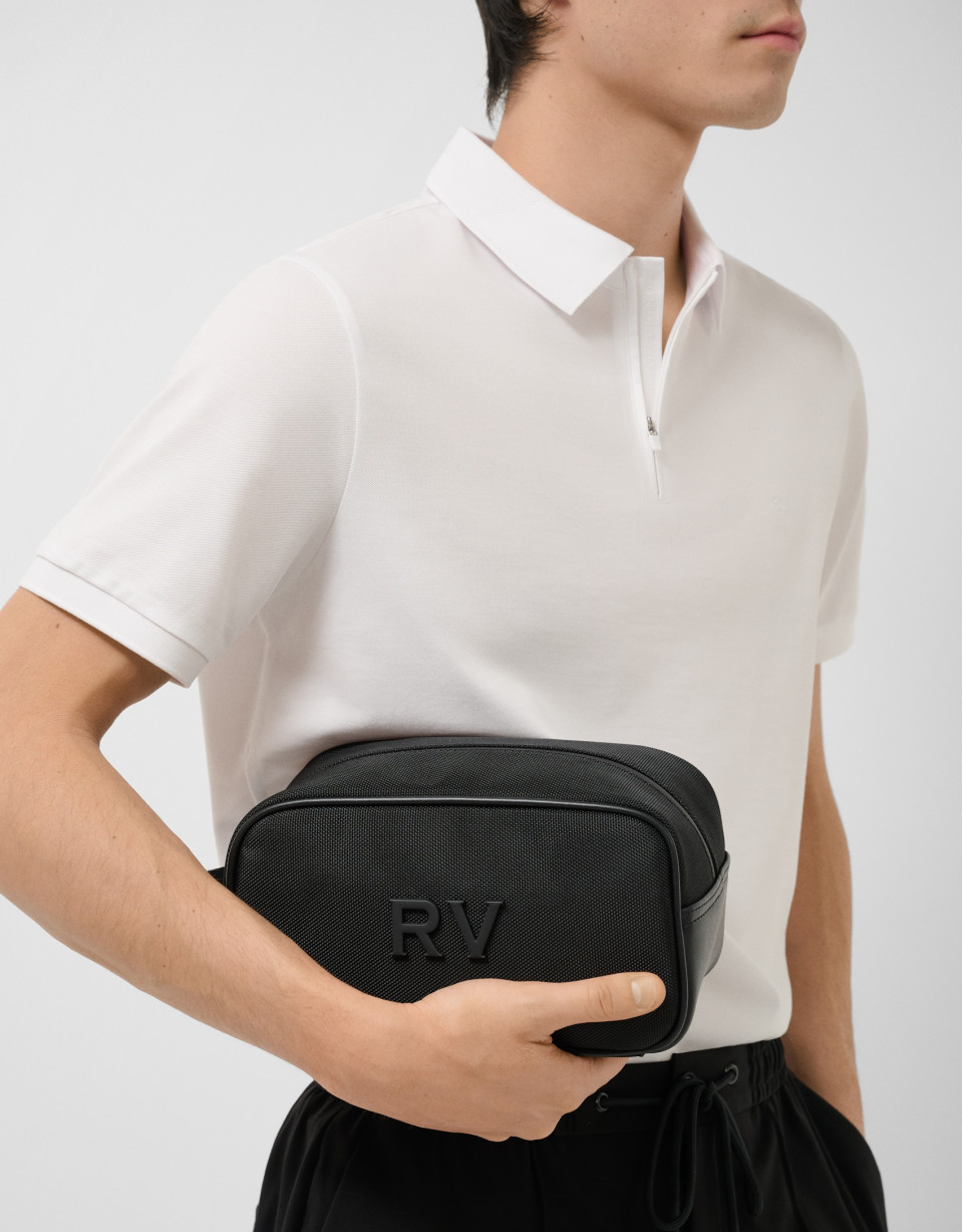 Mim men's black nylon toiletries bag - Man | Roberto Verino
