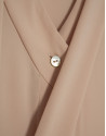 Beige oversized bow-neck blouse - Woman | Roberto Verino