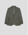Khaki green structured comfort blazer - Man | Roberto Verino