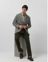 Khaki green structured comfort blazer - Man | Roberto Verino