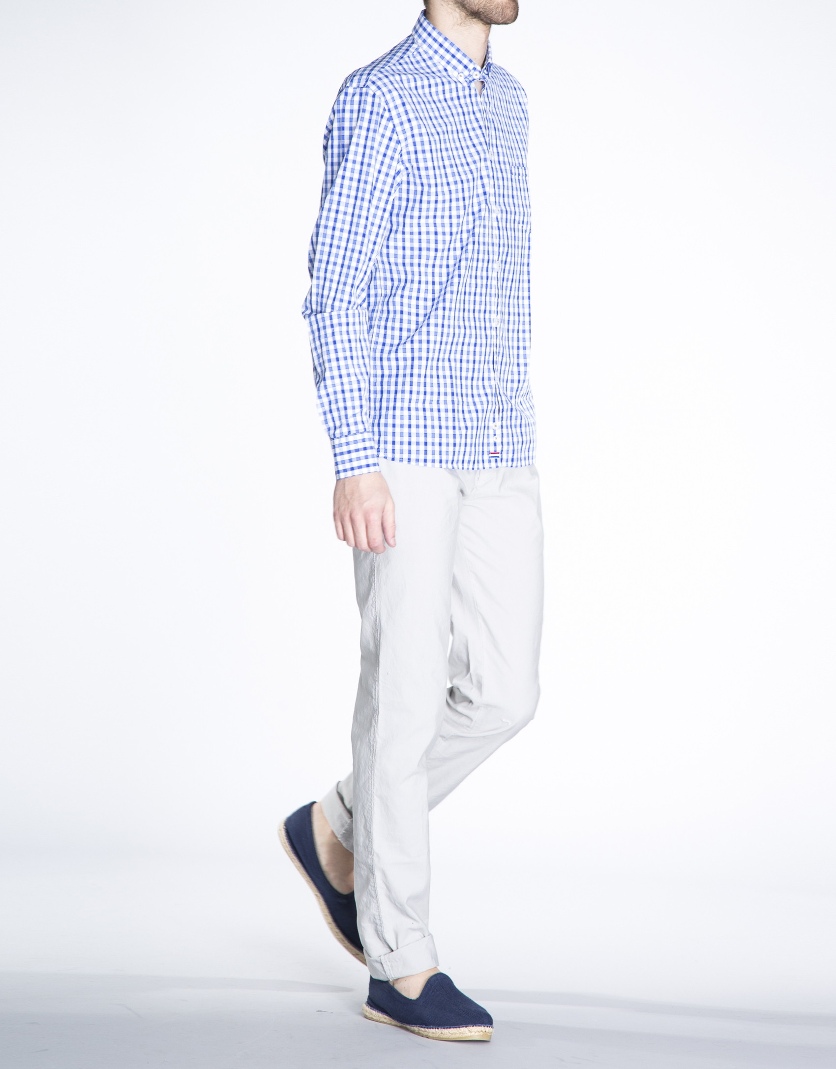 Blue checked sports shirt