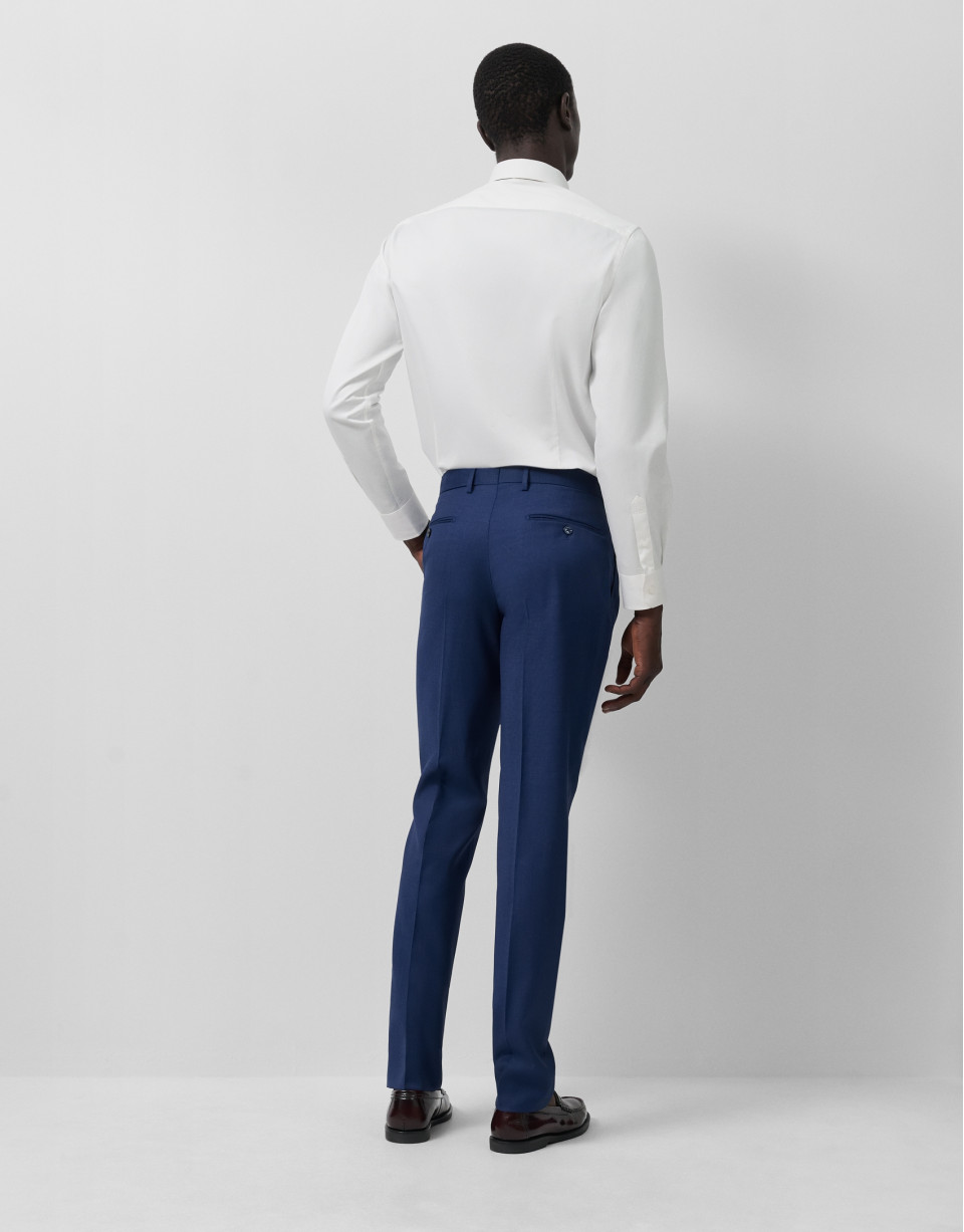 White diamond-patterned cotton dress shirt | Roberto Verino