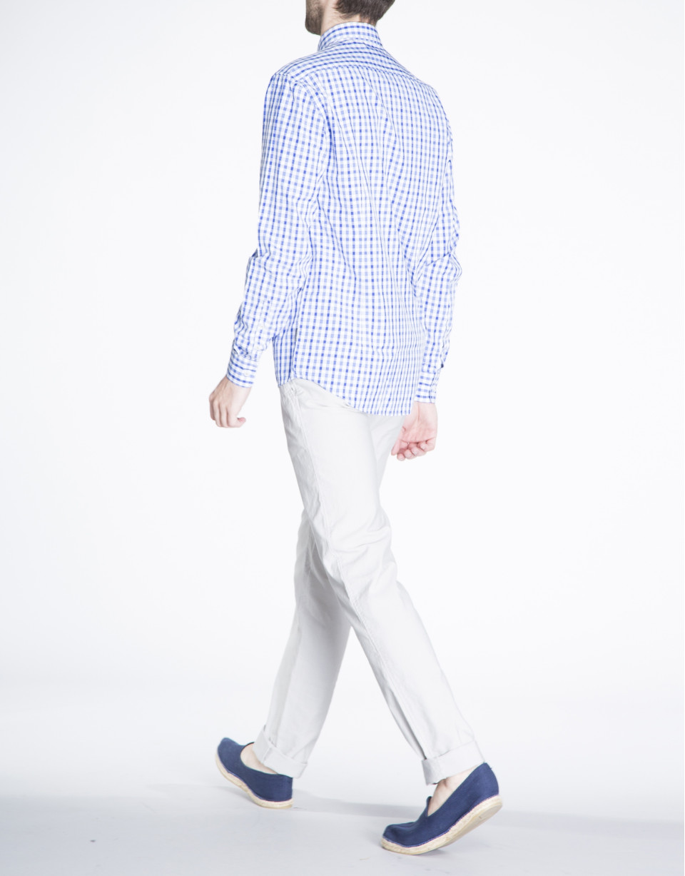 Blue checked sports shirt