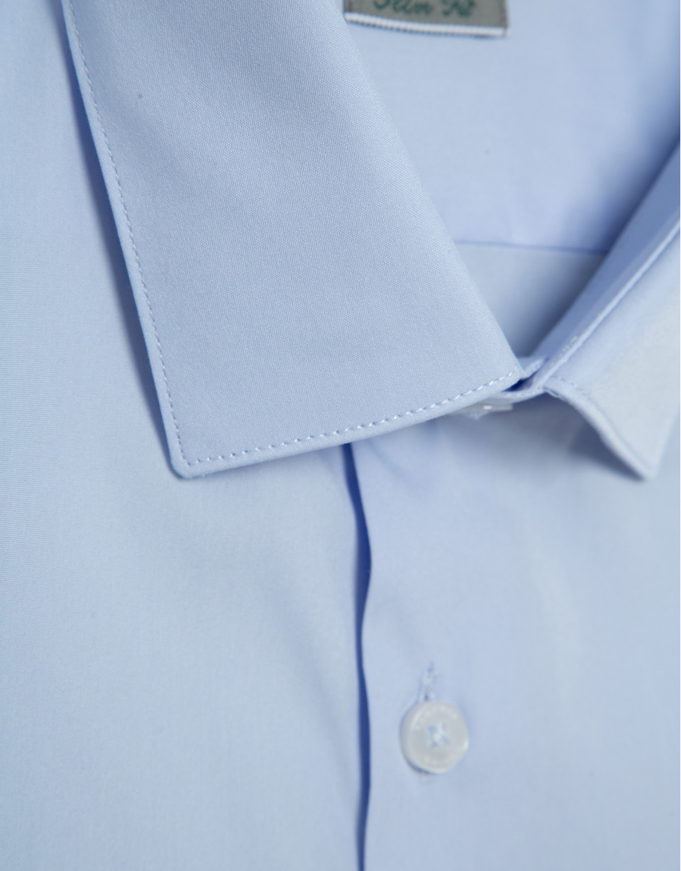 Light blue plain dress shirt - Man - SS2025 | Roberto Verino