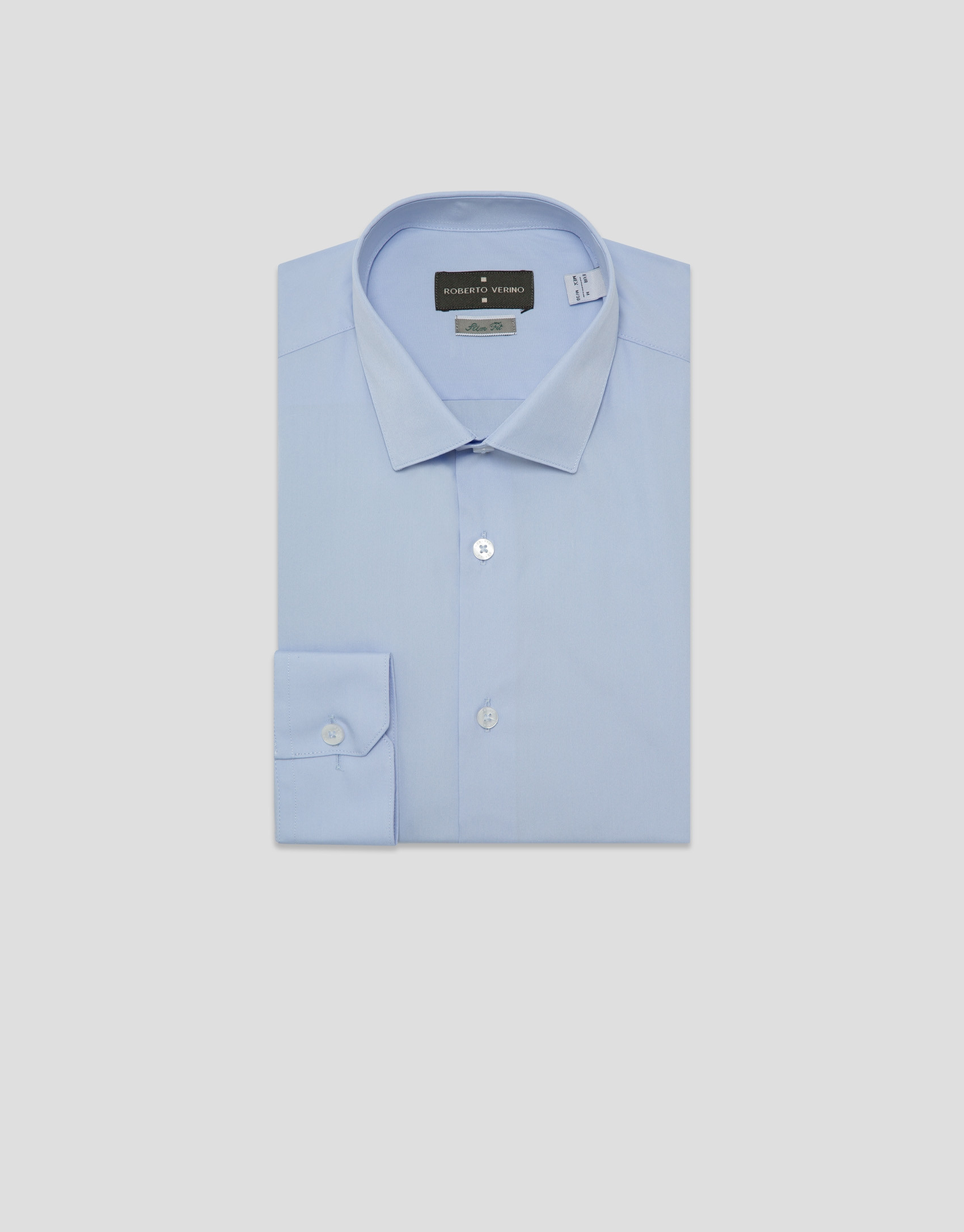 Light blue plain dress shirt - Man - SS2025 | Roberto Verino