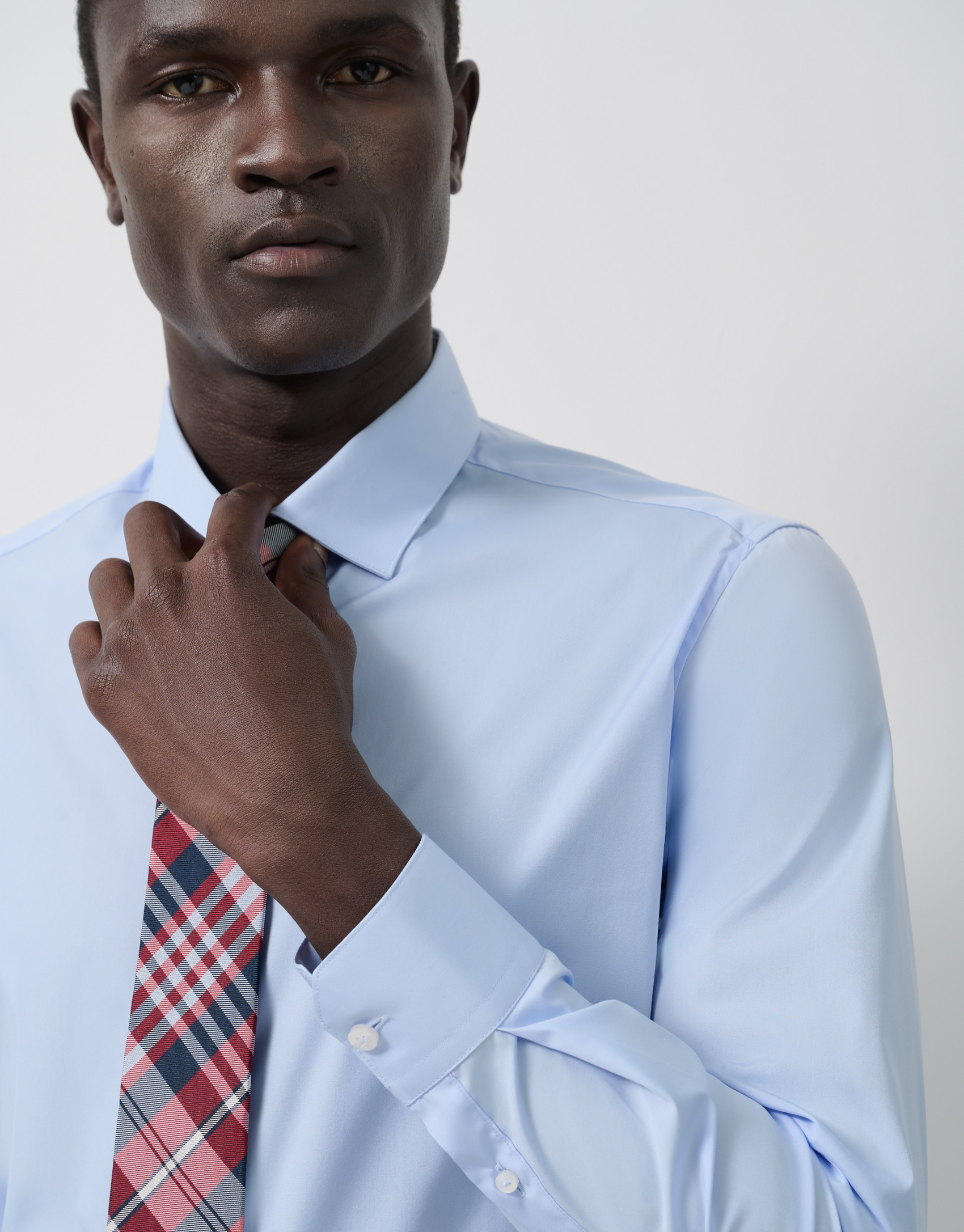 Light blue plain dress shirt - Man - SS2025 | Roberto Verino