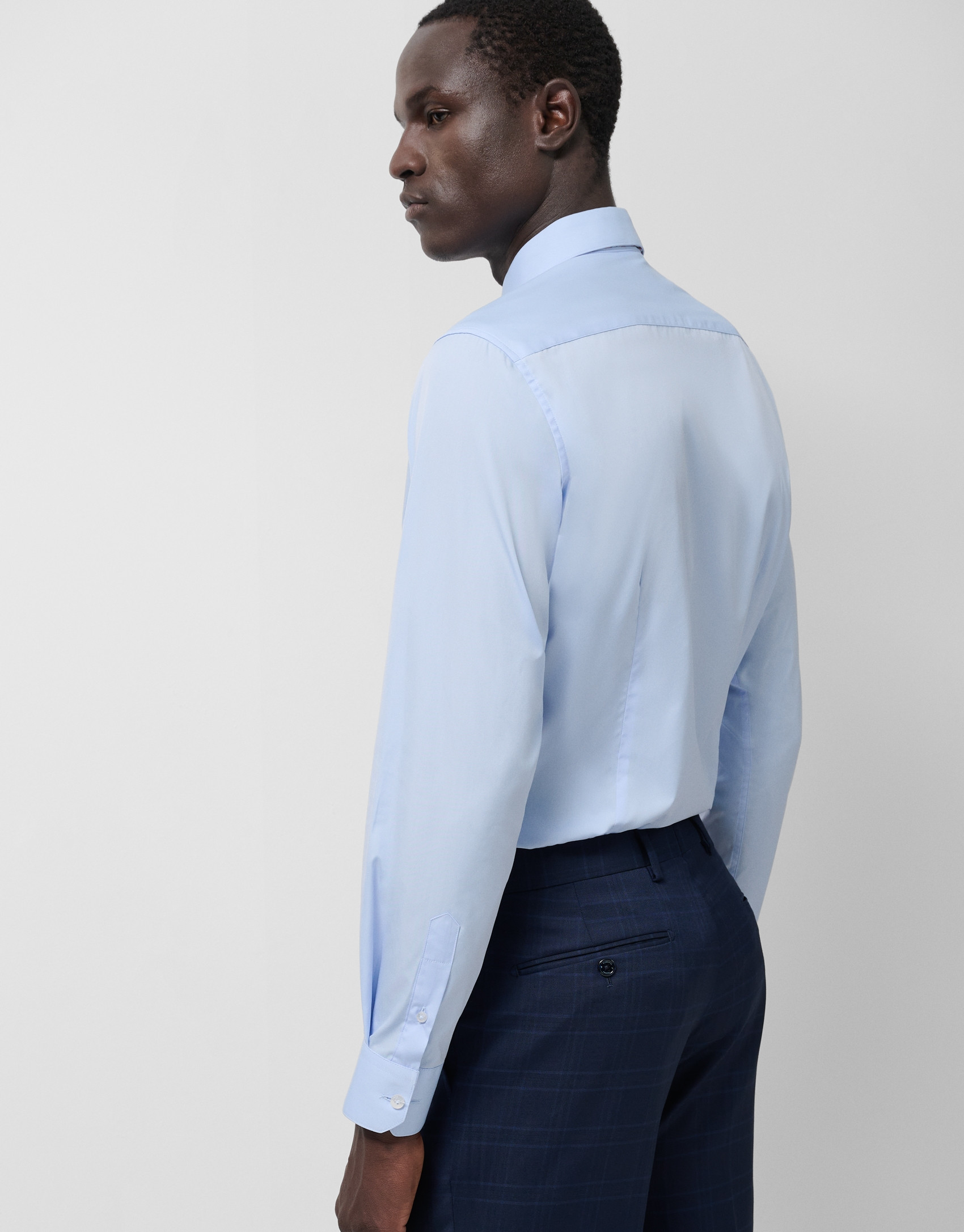 Camisa vestir lisa celeste - Hombre - PV2025 | Roberto Verino