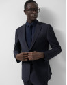 Traje half canvas slim fit liso marino - Hombre | Roberto Verino