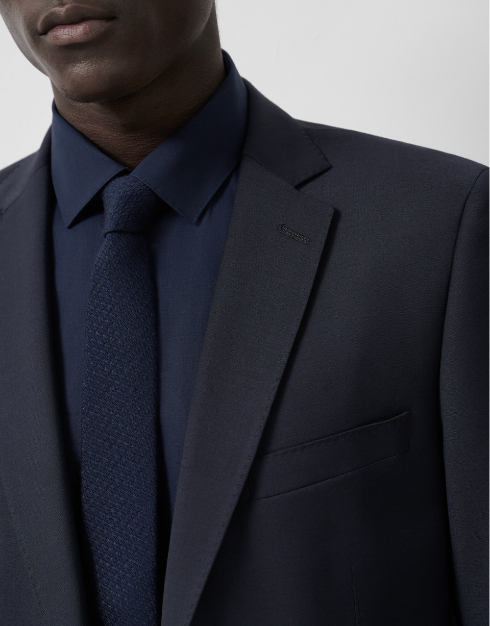 Traje half canvas slim fit liso marino - Hombre | Roberto Verino