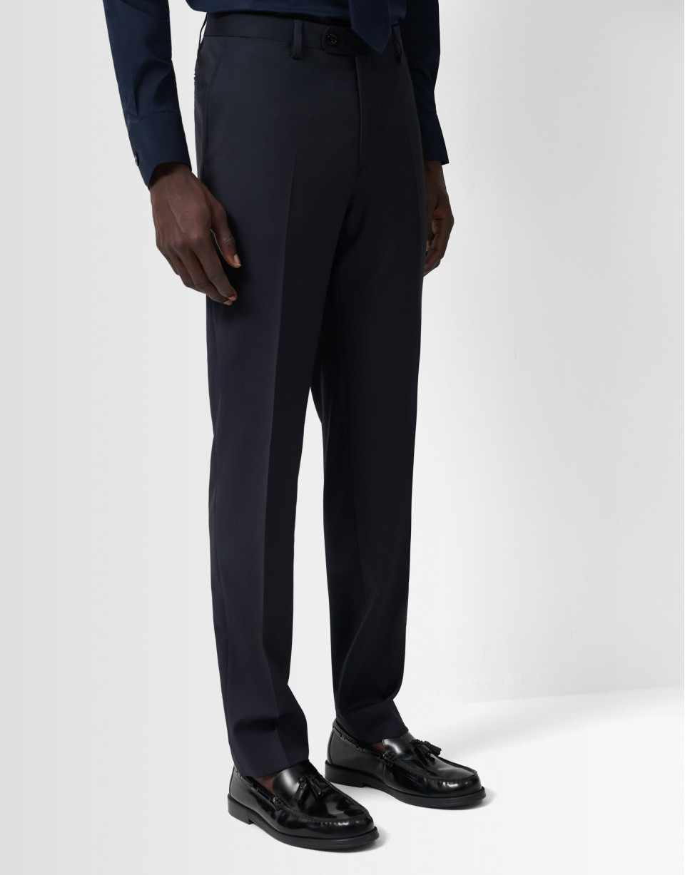 Traje half canvas slim fit liso marino - Hombre | Roberto Verino