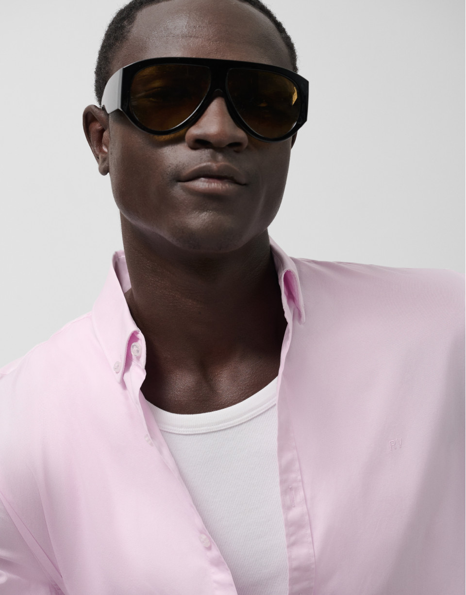 Camisa sport regular tintada ciruela claro | Roberto Verino