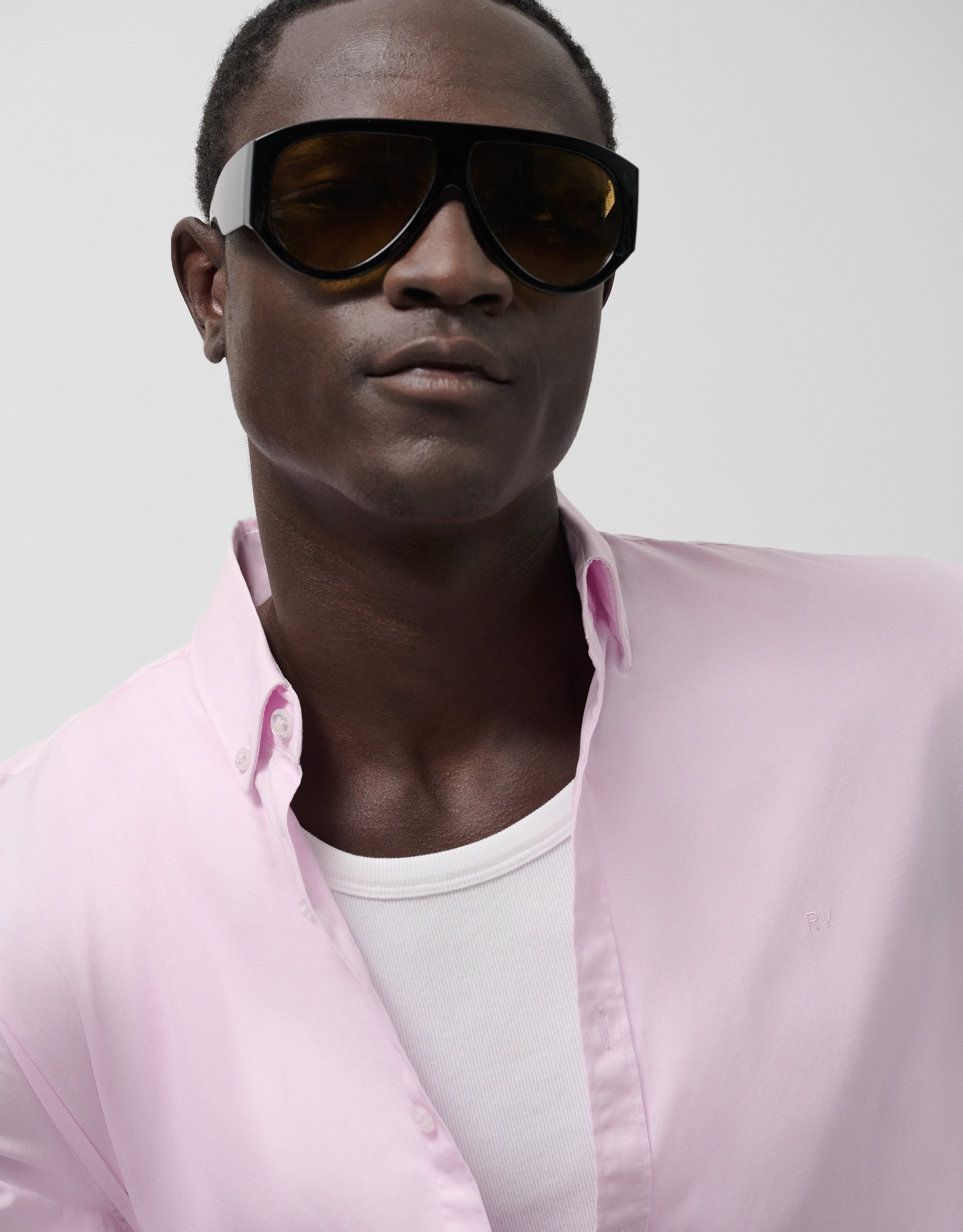 Regular fit light plum tinted sport shirt - Man | Roberto Verino