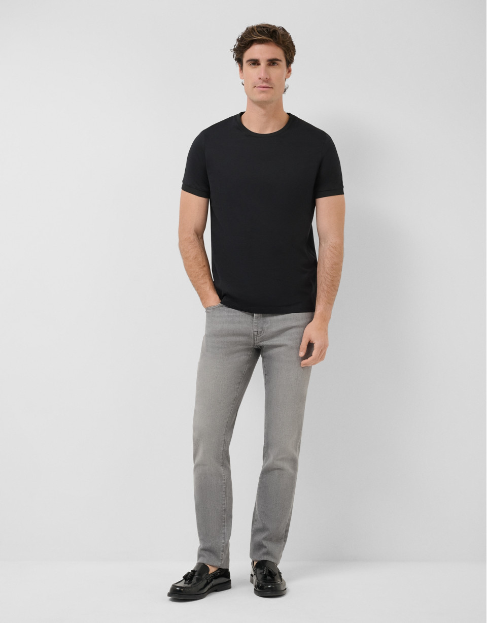 Black mercerised T-shirt - Gifts - AW2025 | Roberto Verino