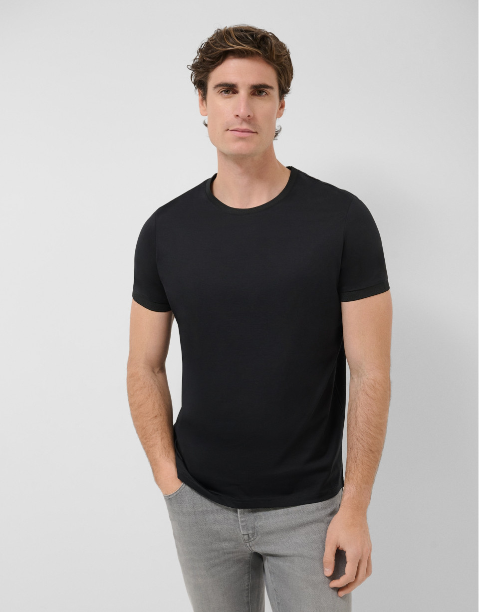 Camiseta mercerizada negro - Regalos - OI2025 | Roberto Verino