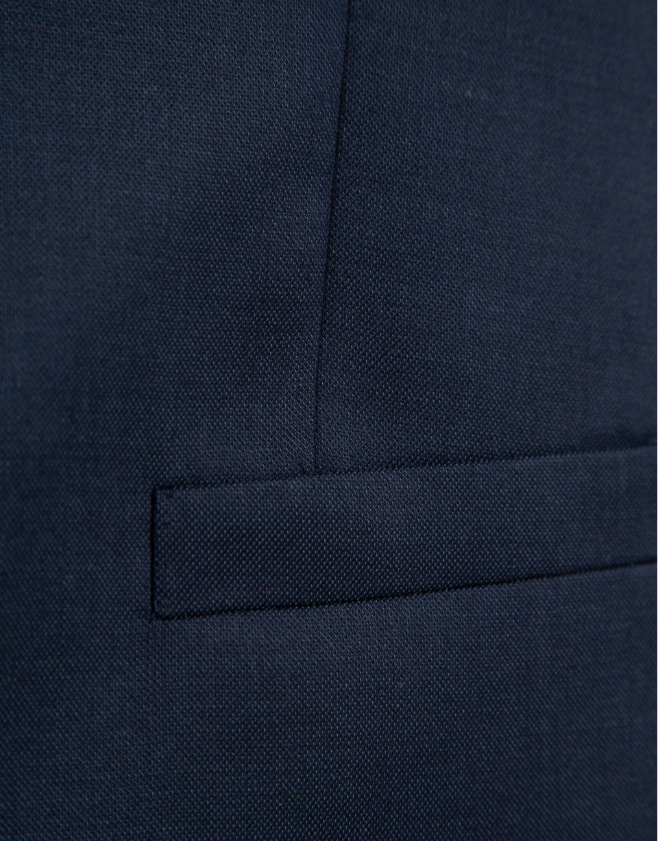 Chaleco de traje lana azul marino liso - Hombre | Roberto Verino