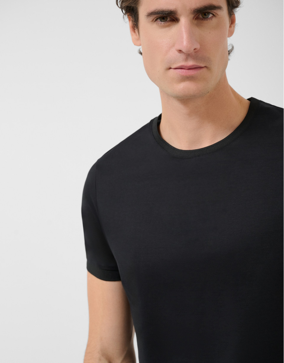 Camiseta mercerizada negro - Regalos - OI2025 | Roberto Verino