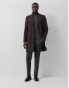 Large checkered coat in brown and natural tones | Roberto Verino