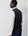 Chaleco de traje lana azul marino liso - Hombre | Roberto Verino