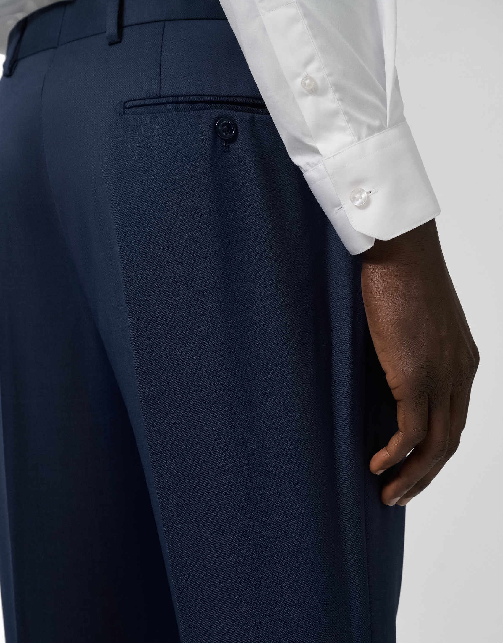 Regular fit dark blue half canvas suit - Man | Roberto Verino