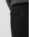 Black straight midi skirt with front slit | Roberto Verino