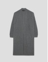 Chaqueta larga punto grueso gris - Mujer | Roberto Verino