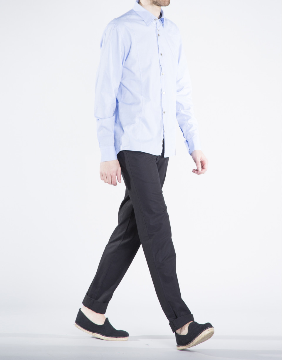 Blue twill sports shirt
