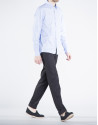 Blue twill sports shirt