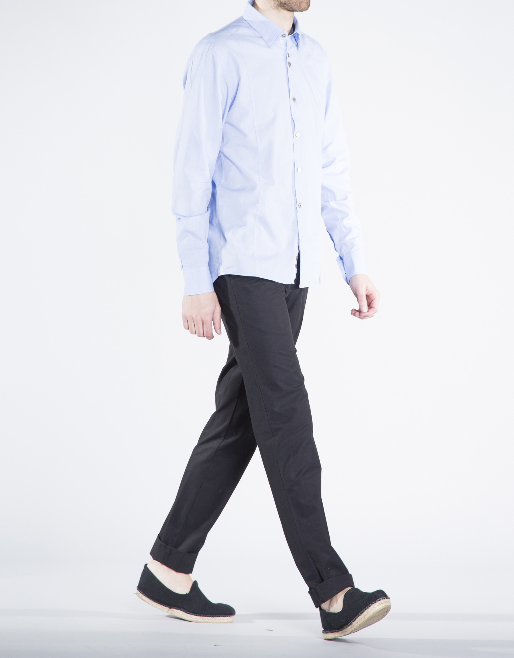 Blue twill sports shirt