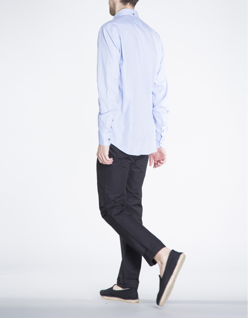 Blue twill sports shirt