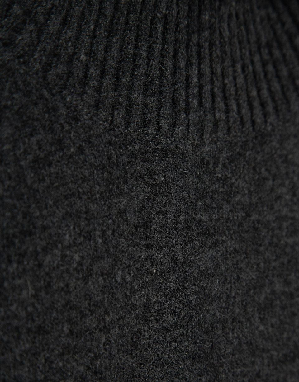 Dark grey melange turtleneck sweater - Man | Roberto Verino
