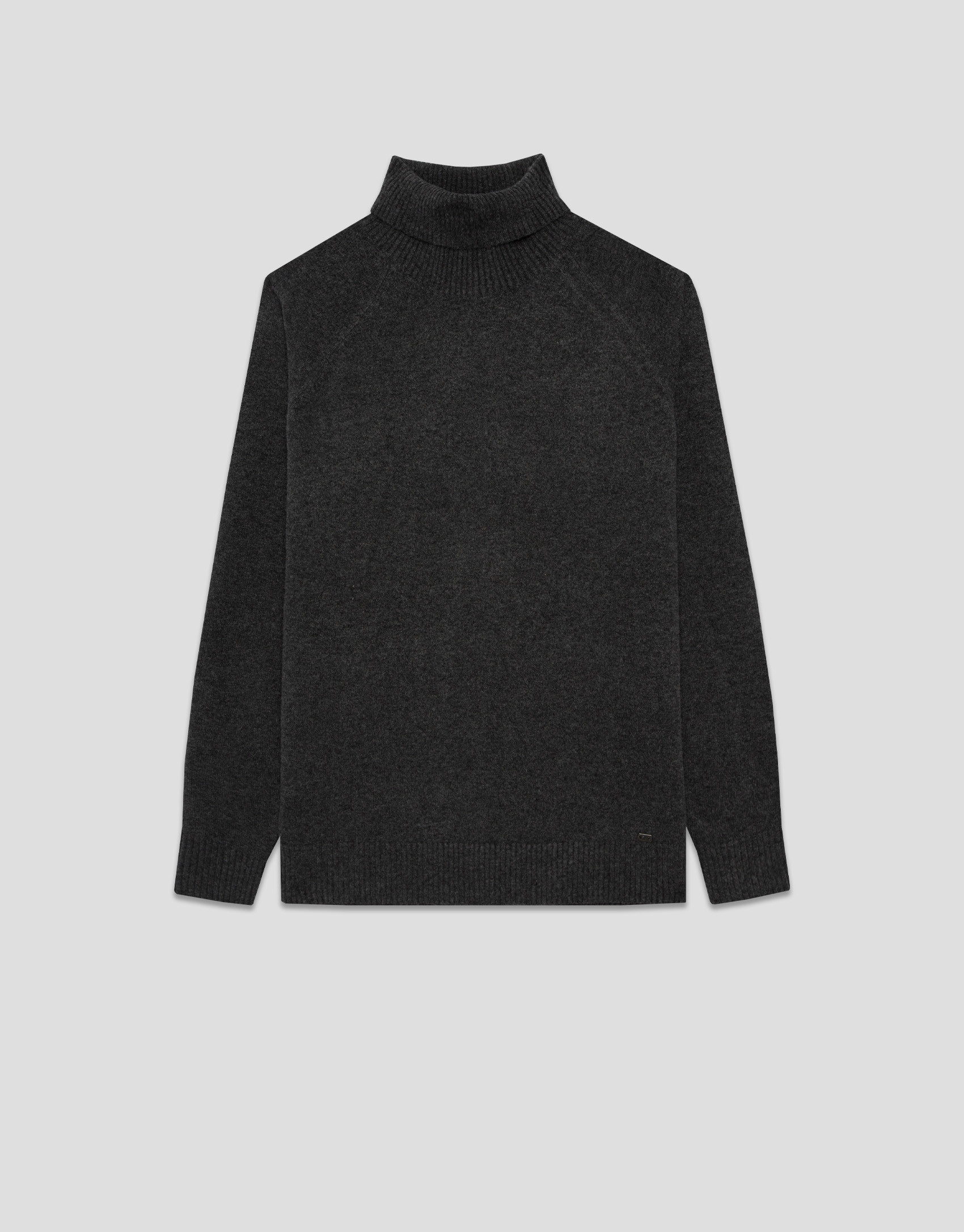 Dark grey melange turtleneck sweater - Man | Roberto Verino