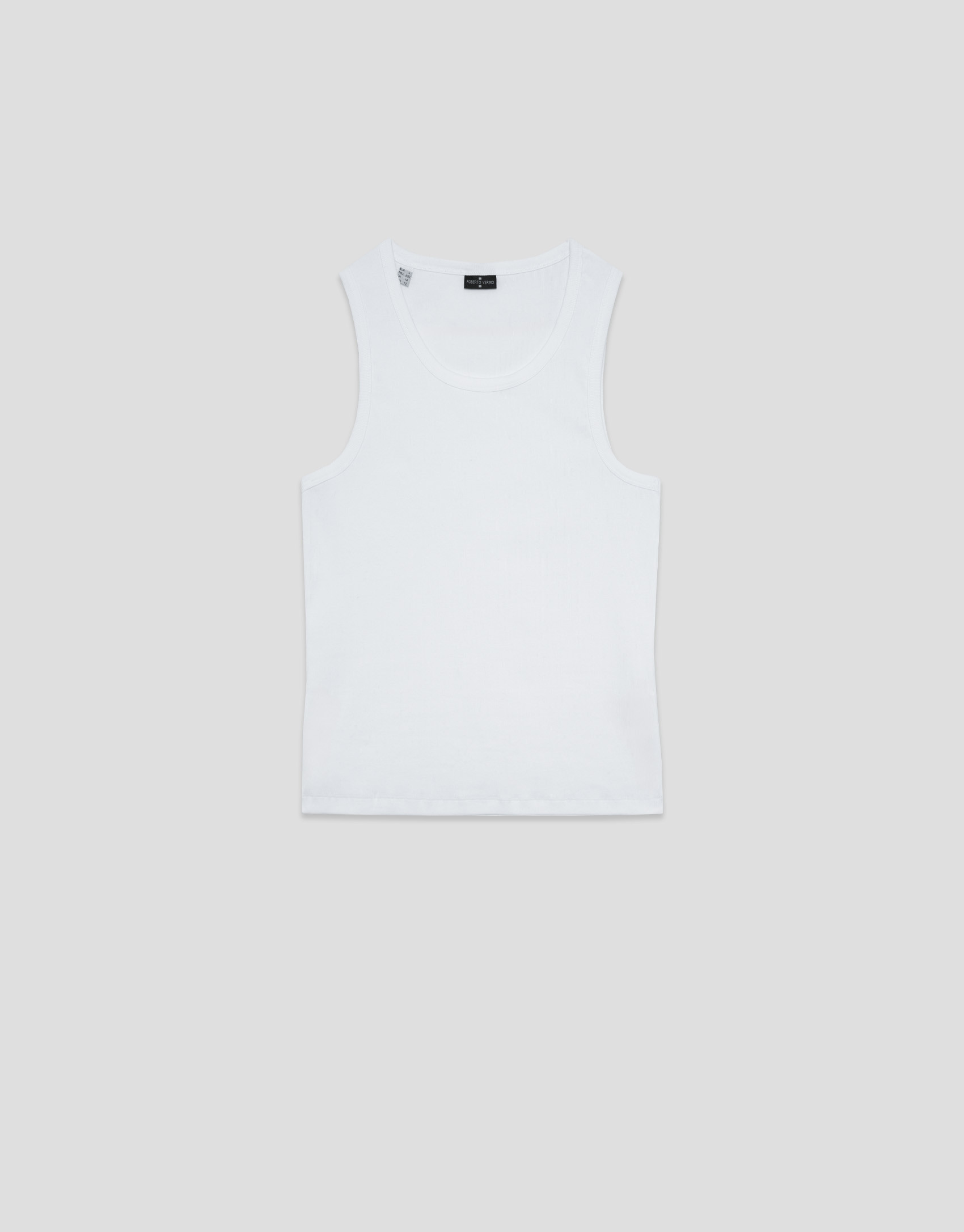 Camiseta tirantes rib blanco - Hombre - PV2026 | Roberto Verino