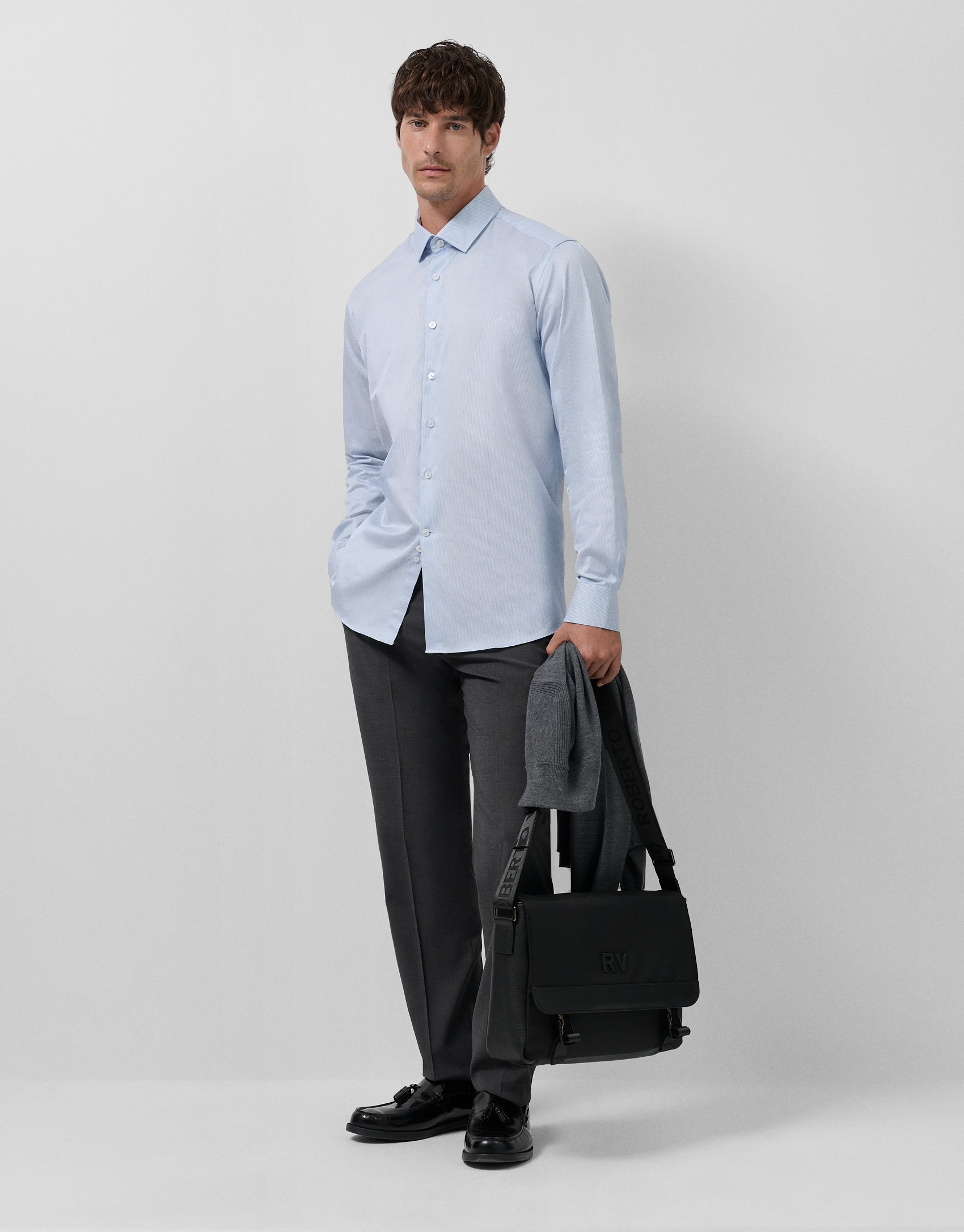 Dark gray dress pants - Man - AW2025 | Roberto Verino
