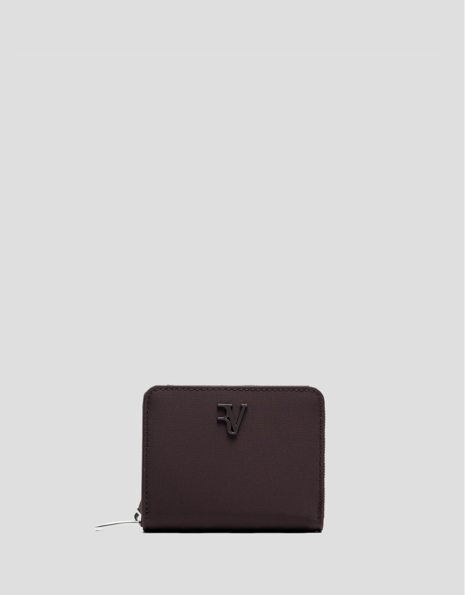 Brown nylon purple coin purse - Gifts - AW2025 | Roberto Verino