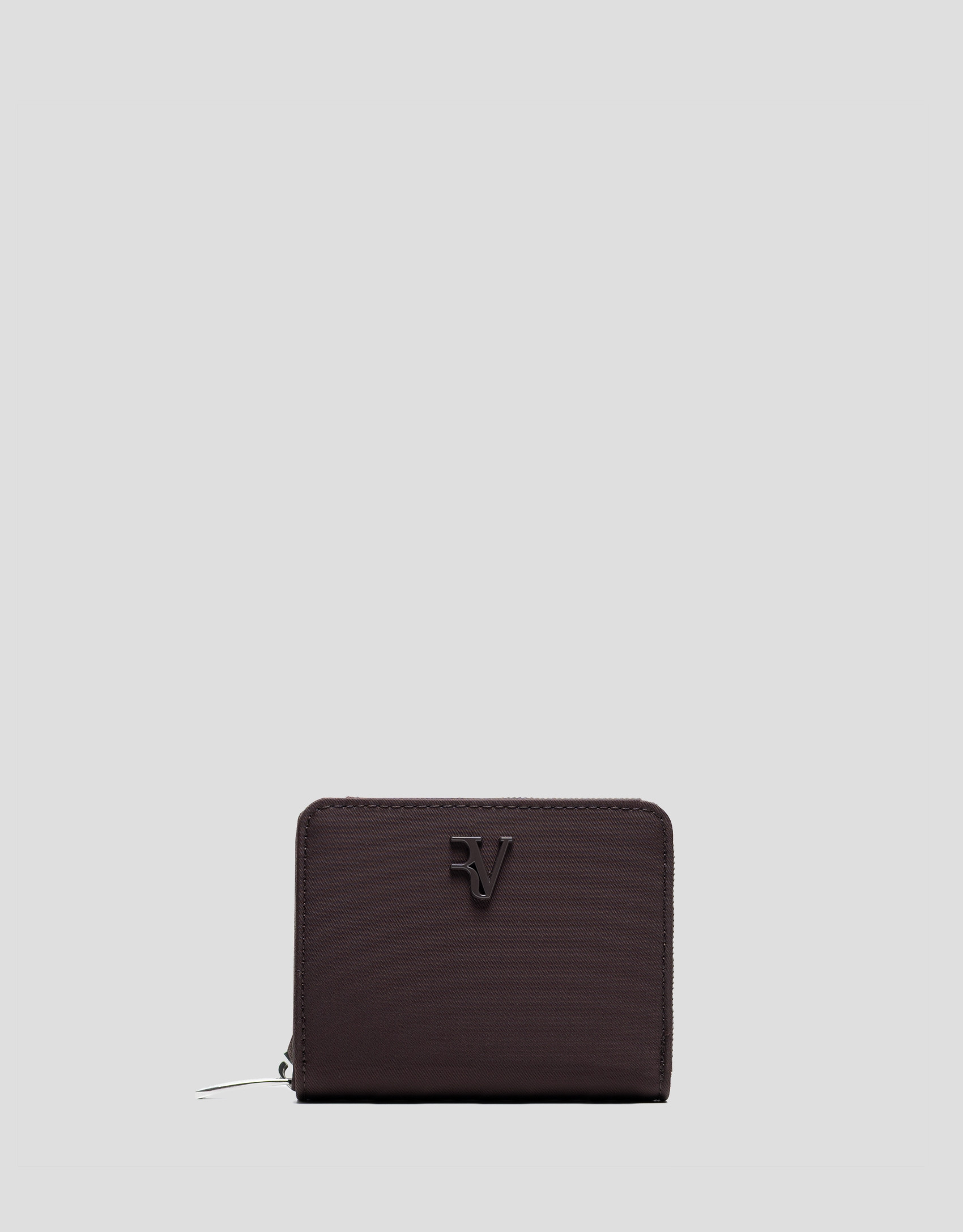 Cartera monedero Violeta nailon marrón | Roberto Verino