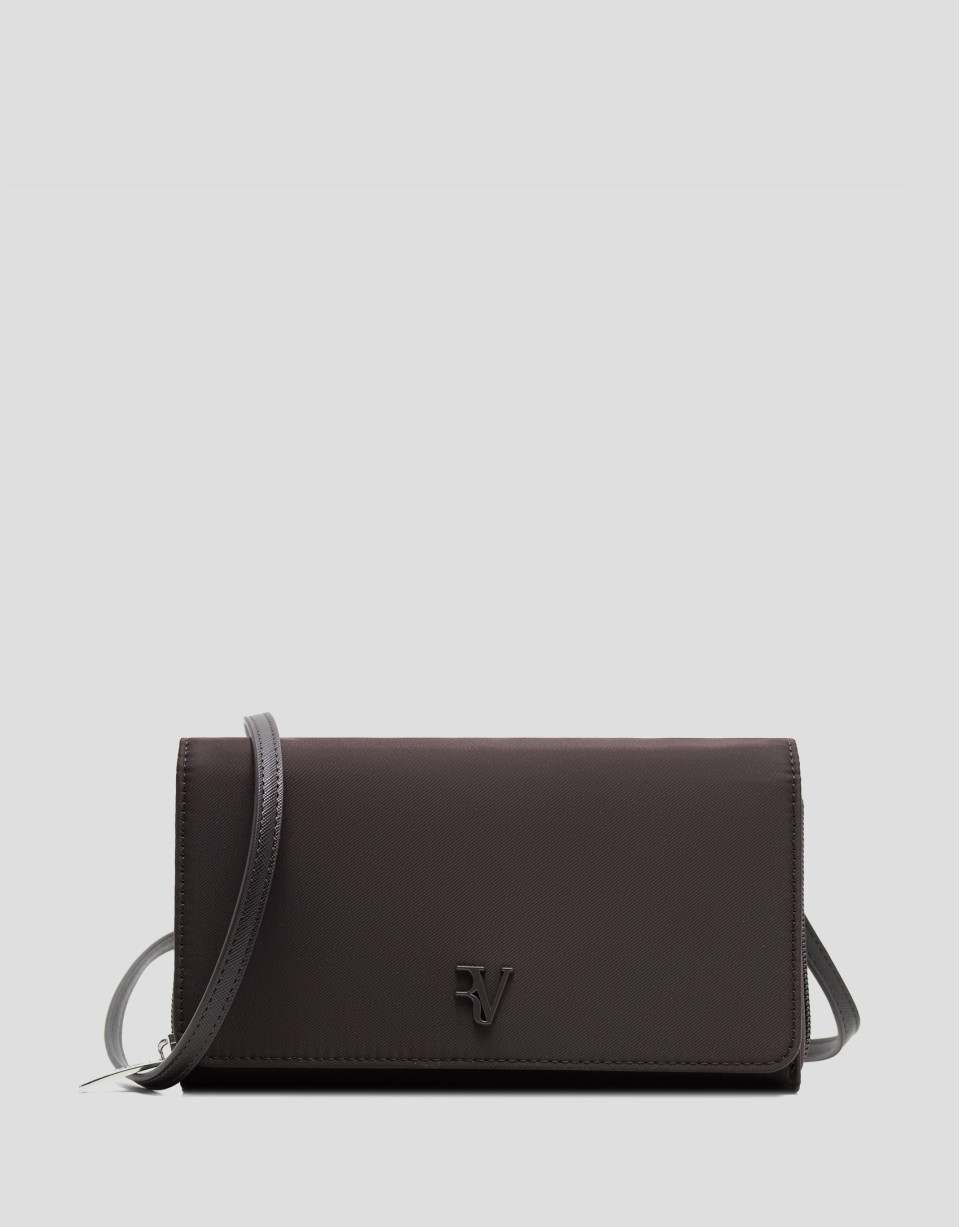 Brown nylon shoulder bag - Gifts - AW2025 | Roberto Verino